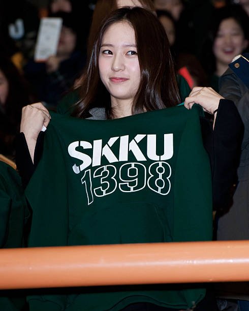 SUWON, SOUTH KOREA - FEBRUARY 27:  Krystal of f(x) attends the matriculation ceremony at SungKyunKwan University on February 27, 2013 in Suwon, South Korea.  (Photo by Choi Soo-Young/Multi-Bits via Getty Images)